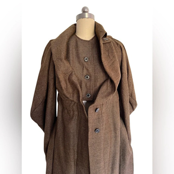 Unique designer rare ZSEGA 100% wool balloon sleeves lagenlook jacket coat S - Picture 7 of 16